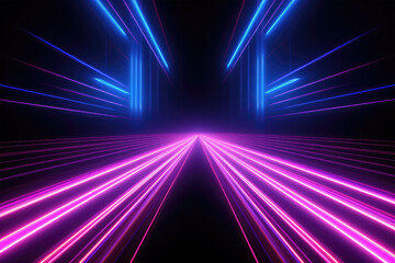 pink blue neon lines futuristic wallpaper on background