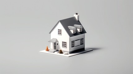 mini house icon isolated on white background