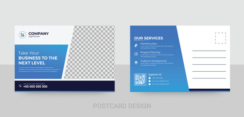 Corporate business postcard or EDDM postcard design template