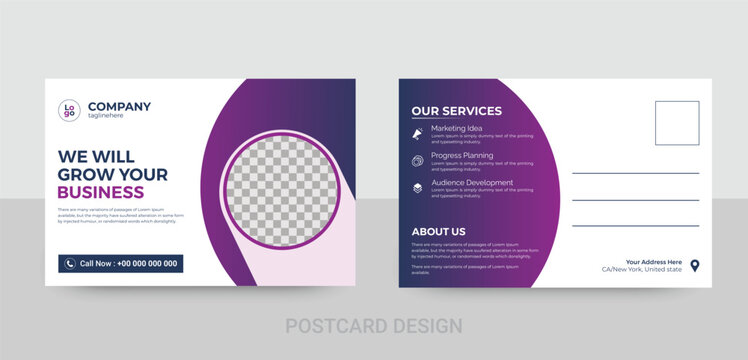 Real estate EDDM postcard template with red and black color for real estate business fully editable file	