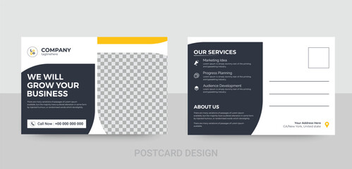 Creative modern corporate business postcard EDDM design template, amazing and modern postcard design
