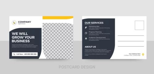 Fotobehang Creative modern corporate business postcard EDDM design template, amazing and modern postcard design © graphicamplify
