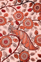 kalamkari pattern floral background
