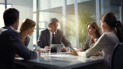 Fototapeta premium Business team working together