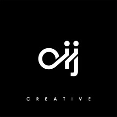 OIJ Letter Initial Logo Design Template Vector Illustration