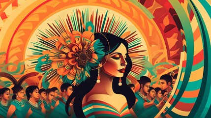 Hispanic Heritage month, Generative ai - obrazy, fototapety, plakaty
