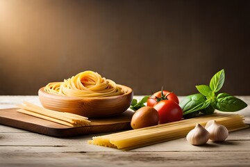 pasta and ingredients
