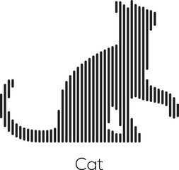 Parallel lines vector art design monochrome