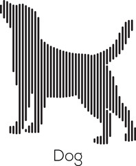 Parallel lines vector art design monochrome