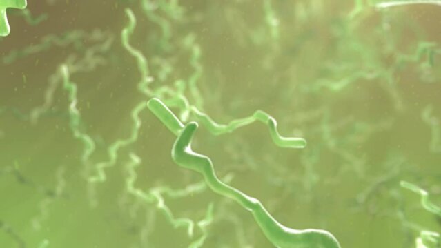 dna strands animation suspended in mucus