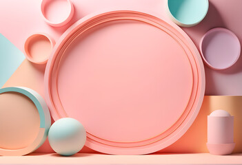 Fototapeta premium minimal pastel background vivid colors. Minimalist Pastel Wallpaper Backdrop Savvy Designers for Your Inspirations Creative Needs. Pastel Optimized Elegance. Captivating, Generative AI illustration