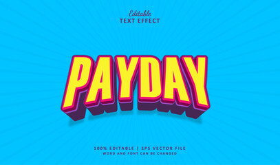 Fototapeta premium Payday text effect. editable text effect style vintage 3d.