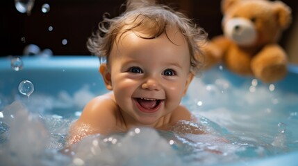 Fototapeta na wymiar baby in the bath