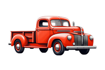 Pickup truck on Transparent Background, PNG , Generative Ai