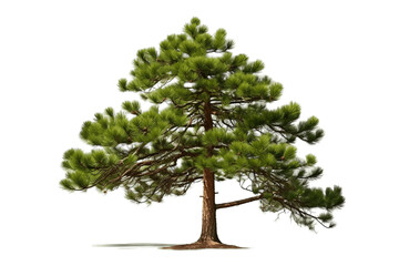 Pine Tree on Transparent Background, PNG , Generative Ai