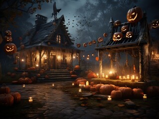 halloween night in the village