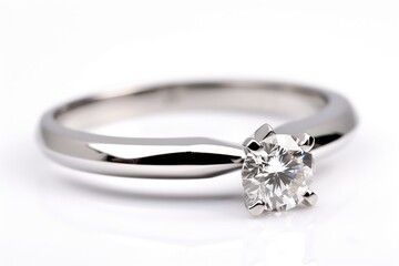 realistic white gold ring jewel photography a precious accessory generative ai