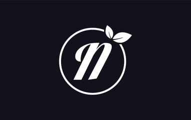 Fresh green leaf logo and nature healthy leaf logo circle design vector