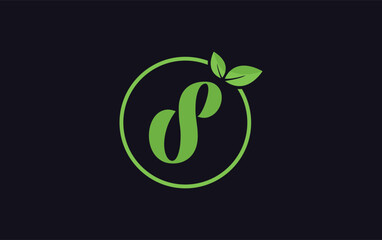 Fresh green leaf logo and nature healthy leaf logo circle design vector