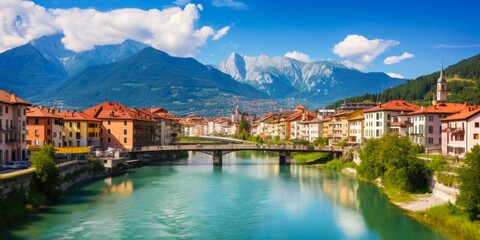 Fototapeta na wymiar Discovering Belluno: A Traveler's Guide to the Breathtaking Dolomite Mountains in Northern Italy