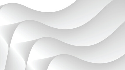 Abstract white fluid flow background with smooth line futuristic Geometric Textured intricate 3D wall Light wave White