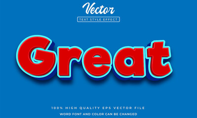Obraz premium vector great editable text effect