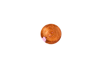 Round puff pastry croissant with raspberry filling or new york roll