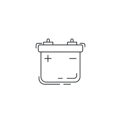 Car Battery Line Icon. car battery thin line icon