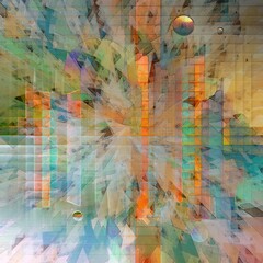 Fototapeta premium AI-generated abstract illustration of beauty, form, grace and color. MidJourney.