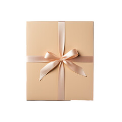 Gift box on a transparent background for holiday card