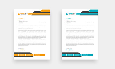 Obraz premium Professional new style letterhead design, official letterhead and branding print ready letterhead design.