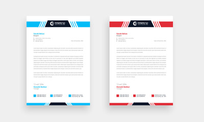 Professional letterhead & clean business letterhead style print ready letterhead, New style template.