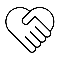 Heart Hands icon design