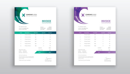 creative modern invoice template for your business
