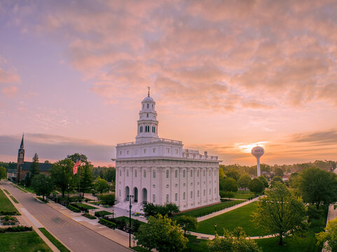 Stunning Nauvoo Illinois Temple at Sunrise