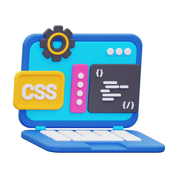 3d css coding icon