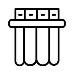 Panpipe Play Sound Outline Icon