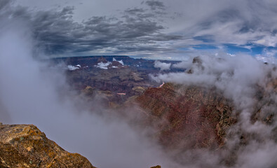 Zuni Point in the Clouds at Grand Canyon AZ