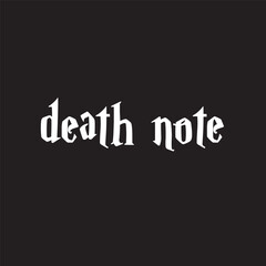 Death note design death note font text design