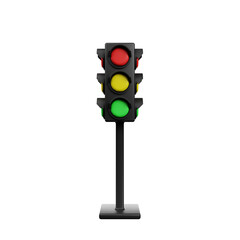 3d illustration of road block 3d render icon traffic light