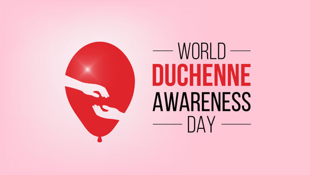 World Duchenne Awareness Day. Duchenne Muscular Dystrophy (DMD). Greeting card poster and banner