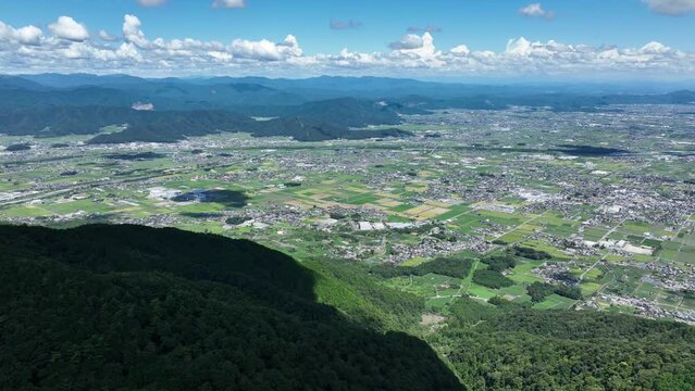 岐阜県 池田町 池田山からの眺め ドローン空撮