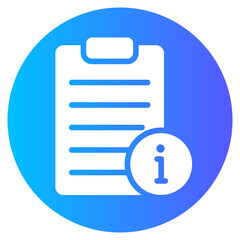 Fototapeta premium clipboard gradient icon