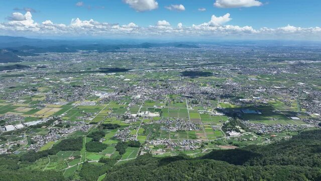 岐阜県 池田町 池田山からの眺め ドローン空撮