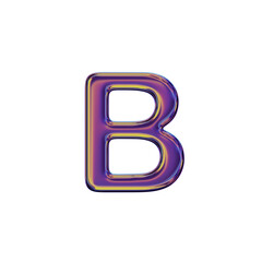 3D Letter B