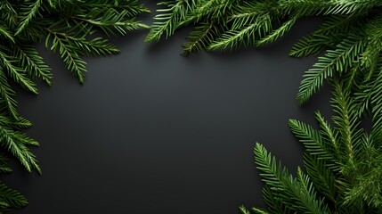 Fototapeta na wymiar Natürliche Umarmung: Ein Rahmen aus immergrünen Zweigen