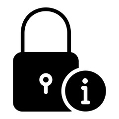 padlock glyph icon