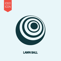 lawn ball design vector icon isolated illustration