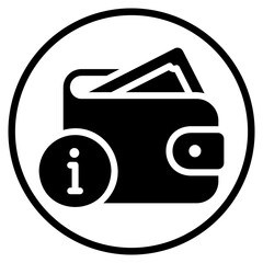 Obraz premium wallet glyph icon