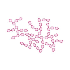 Glycogen Sugar Molecule Concept Design. Vector Illustration.